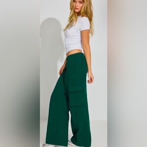 Garage Green UltraFleece Baggy Cargo Sweatpants XS